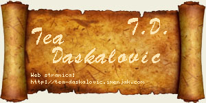 Tea Daskalović vizit kartica